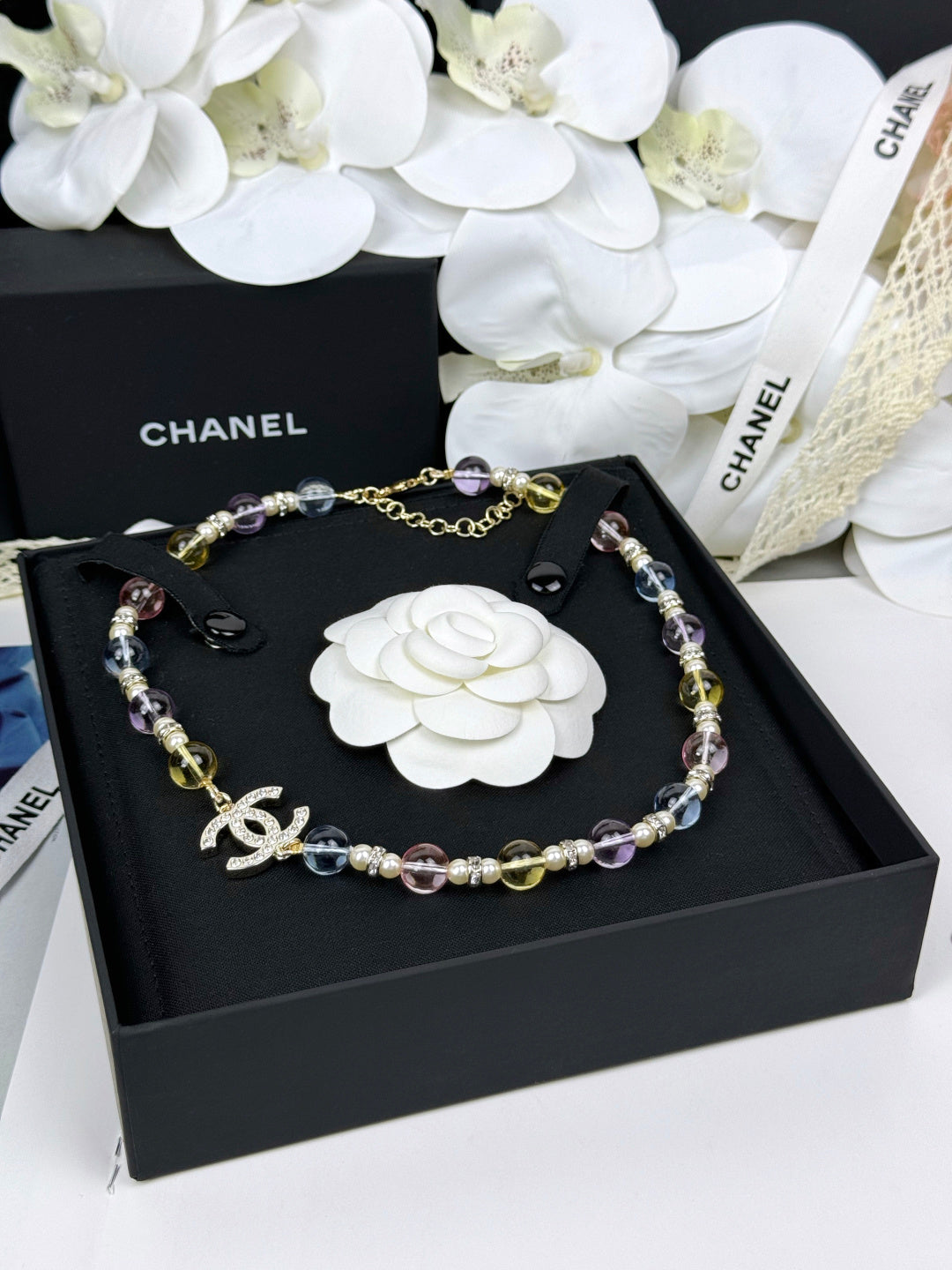 [Eterna Jewels]26C New Spring Collection Colorful Transparent Resin Necklace