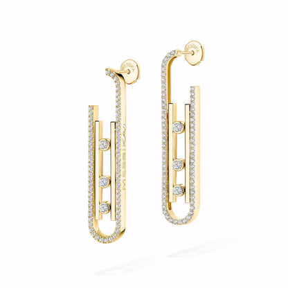 [Eterna Jewels]Diamond Pendant Earrings Move 10Th