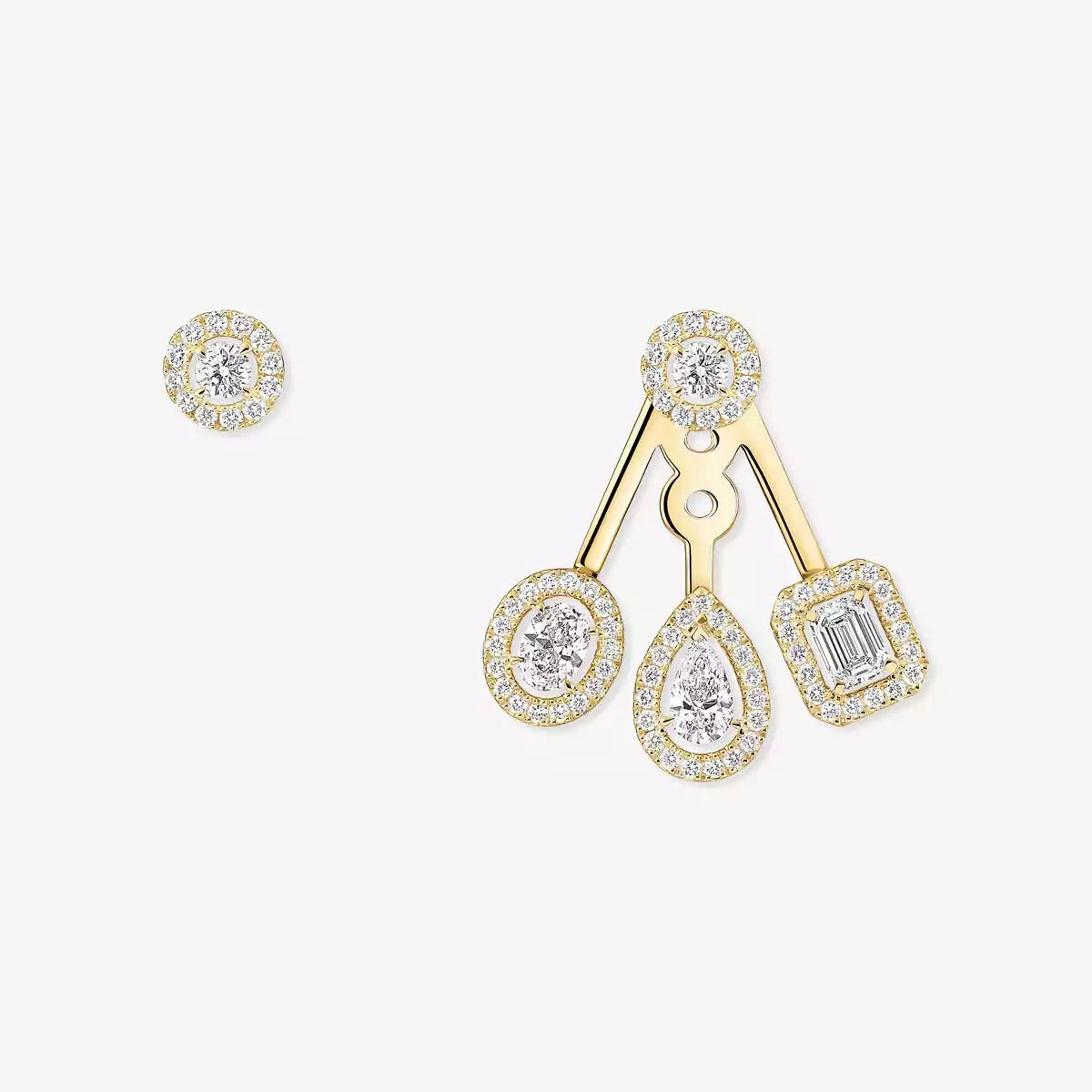 [Eterna Jewels] My Twin Trio  Diamond Earrings