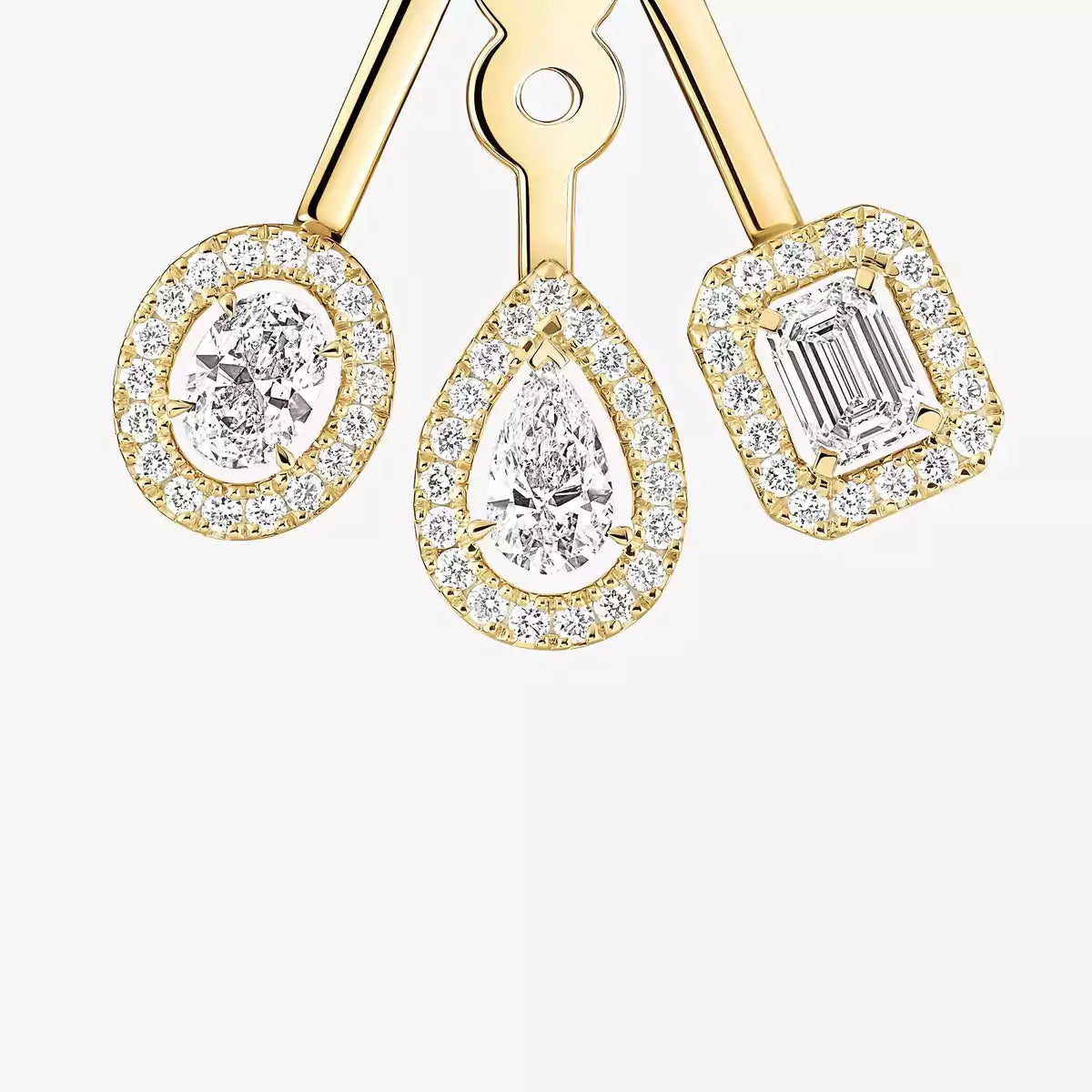 [Eterna Jewels] My Twin Trio  Diamond Earrings